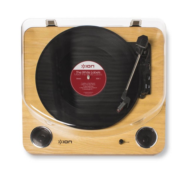 ION Max LP USB Turntable with Built-in Speakers and Shure Headphones