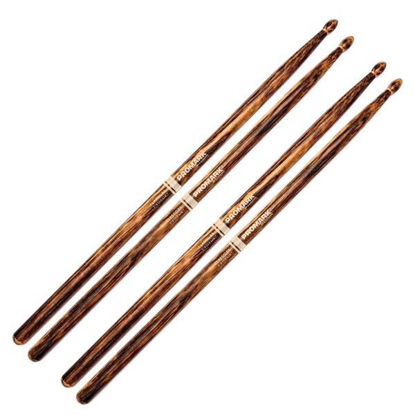 ProMark FireGrain 5A Wood Tip Drumsticks, 2 Pair Value Bundle