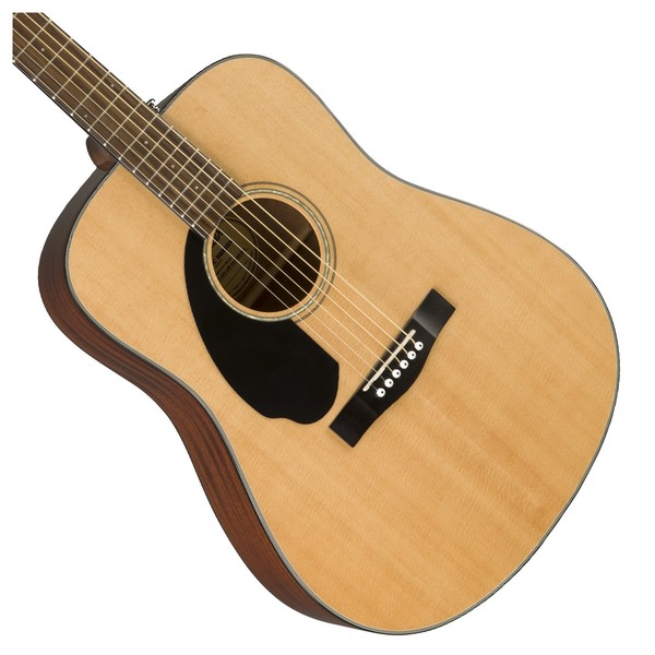 Fender CD-60S Dreadnought Acoustic Left Handed, Natural Body View