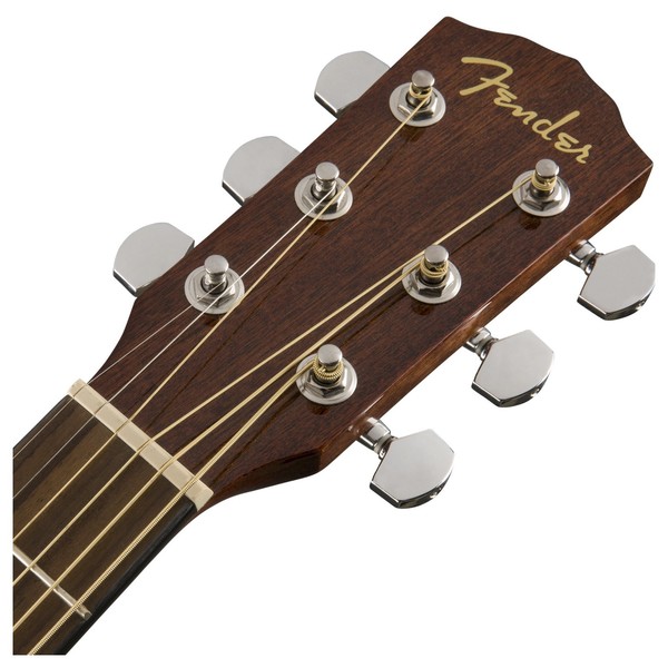 Fender CD-60S Dreadnought Acoustic Left Handed, Natural Headstock View