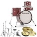 Ludwig Breakbeats Questlove Drum Kit Bundle, Wine Red Sparkle