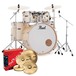 Pearl Decade Maple Pro Drum Kit w/Sabian XSRs, Satin Gold Meringue