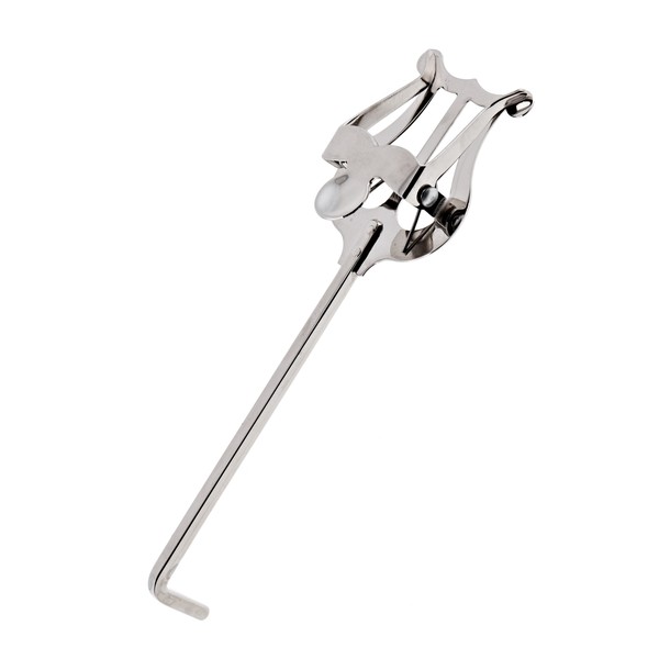 Bent Trumpet Lyre by Gear4music, Silver