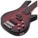 Chicago 5 String Bass Guitar by Gear4music, Trans Red