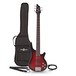 Chicago 5 String Bass Guitar by Gear4music, Trans Red