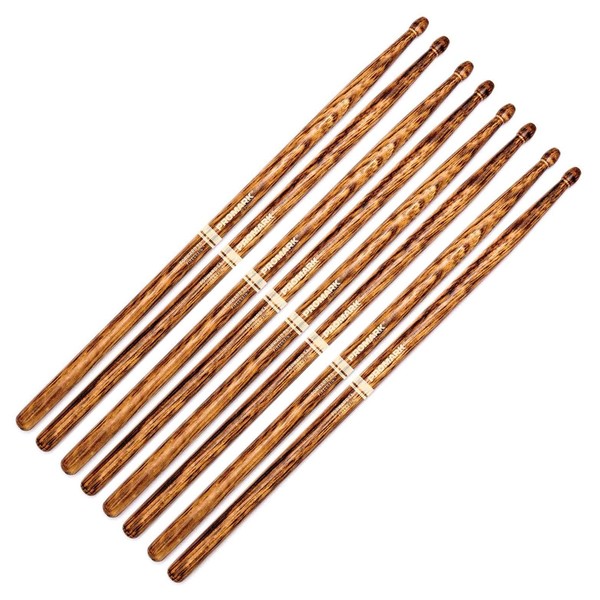 ProMark FireGrain Forward 5A Wood Tip Drumsticks, 4 Pair Value Bundle