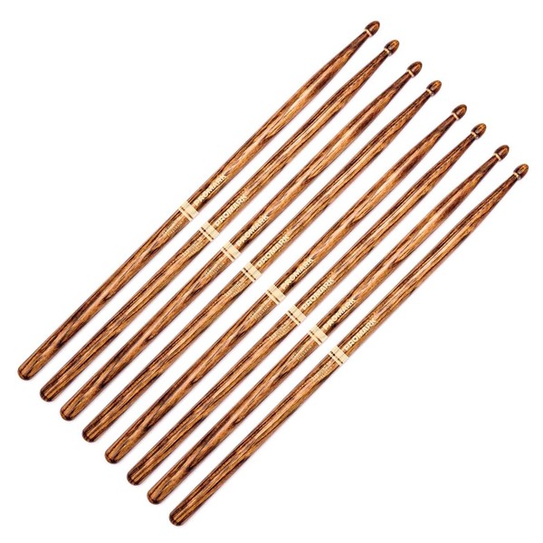 ProMark FireGrain Rebound 5A Wood Tip Drumsticks, 4 Pair Value Bundle