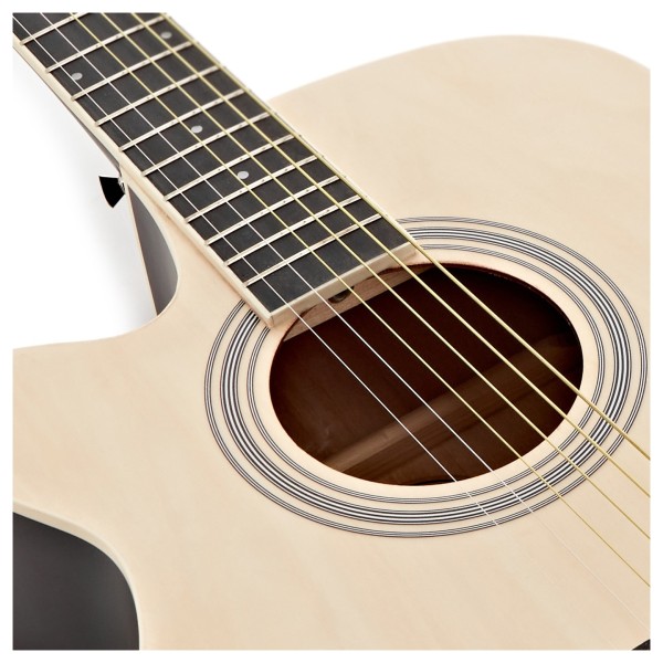 Single Cutaway Left Handed Electro Acoustic Guitar + 15W Amp Pack
