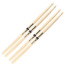ProMark Hickory 5B Woodtip Drumsticks von Hickory 5B, 2 Paar Value Bundle