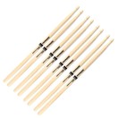 ProMark Hickory 5B Woodtip Drumsticks, 4 Pair Value Bundle