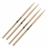 Promark Classic Forward Hickory 7A Nylon Tip, 2 Pair Value Bundle