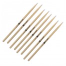 Promark Classic Forward Hickory 7A Nylon Tip, 4 Pair Value Bundle