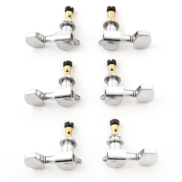 PRS SE Locking Tuners Set of 6, Chrome - Front View