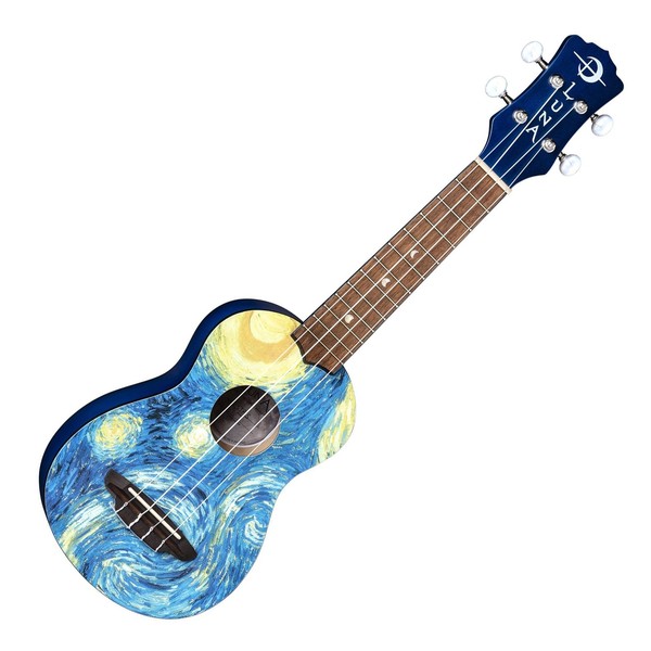 Luna Starry Night Soprano Ukulele - Front View