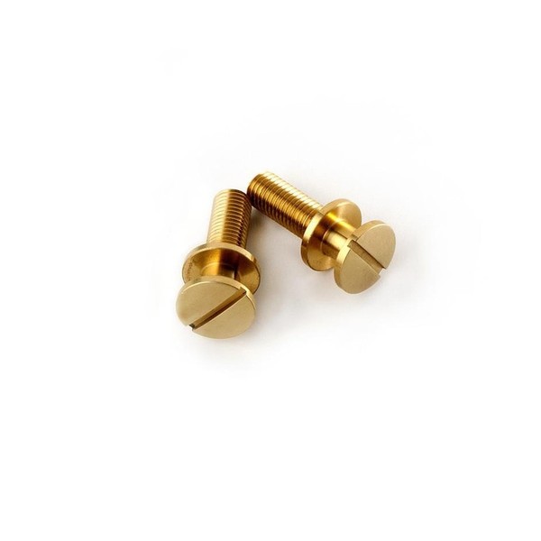 PRS Stoptail Bridge Studs Set of 2, Unplated Brass - Front View