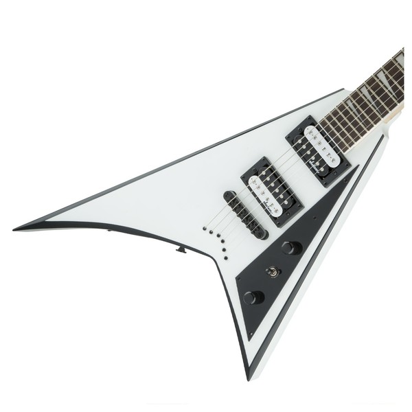 Jackson JS32T Rhoads, White w/ Black Bevels - body
