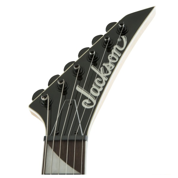 Jackson JS32T Rhoads, White w/ Black Bevels - headstock