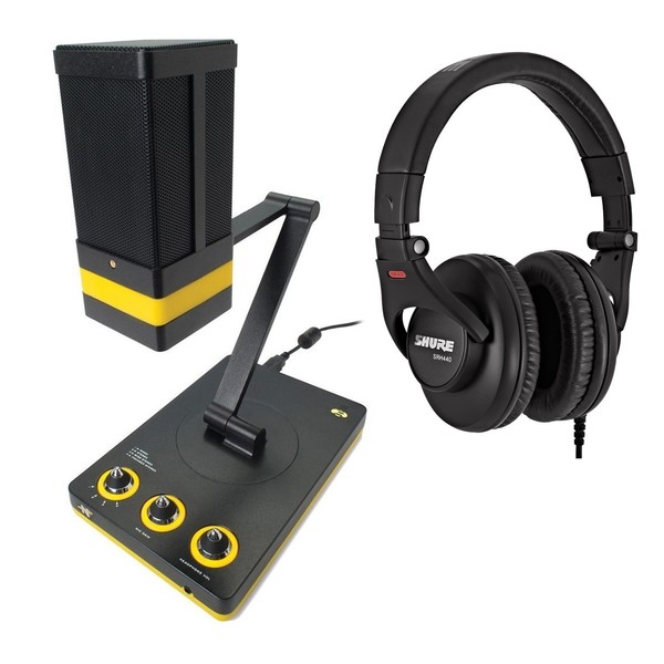 Neat Beecaster Desktop USB Microphone with Shure SRH440 Headphones - Full Bundle