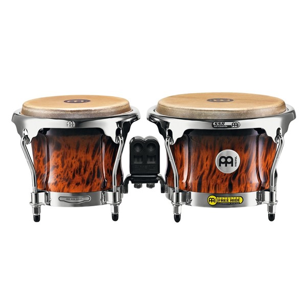 Meinl Free Ride 7" & 8 1/2" Wood Bongos, Brown Burl