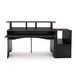 3 Tier Pro Audio Studio Desk + Rack Cabinet, Black by Gear4music