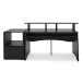 modul 3-Tier Pro Audio Studio Desk with 8U Rack Cabinet, Black