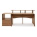 modul 3-Tier Pro Audio Studio Desk with 8U Rack Cabinet, Natural