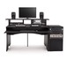 3 Tier Pro Audio Studio Desk + Rack Cabinet, Black by Gear4music - Full Bundle (Rack Gear Not Included)