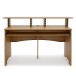 modul 3-Tier Pro Audio Studio Desk with 8U Rack Cabinet, Natural