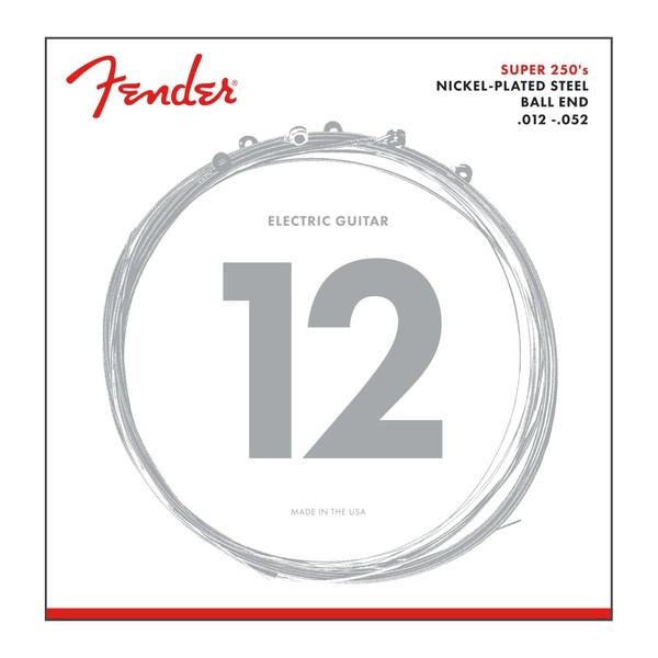 Fender Super 250H NPS Ball End Guitar Strings, 12-52 - Front View