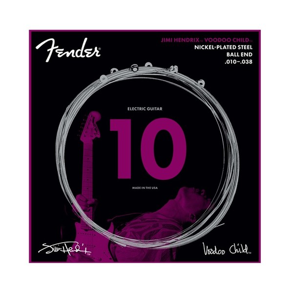 Fender Hendrix Voodoo Child Ball End NPS Guitar Strings, 10-38 - Front View
