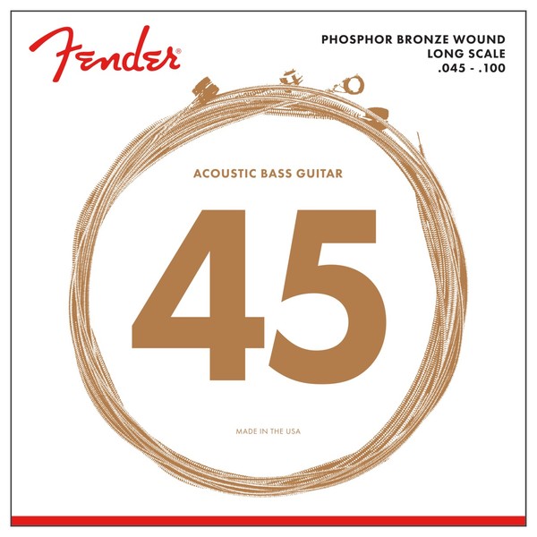 Fender 8060 Phosphor Bronze Long Scale Acoustic Bass Strings, 45-100 - main
