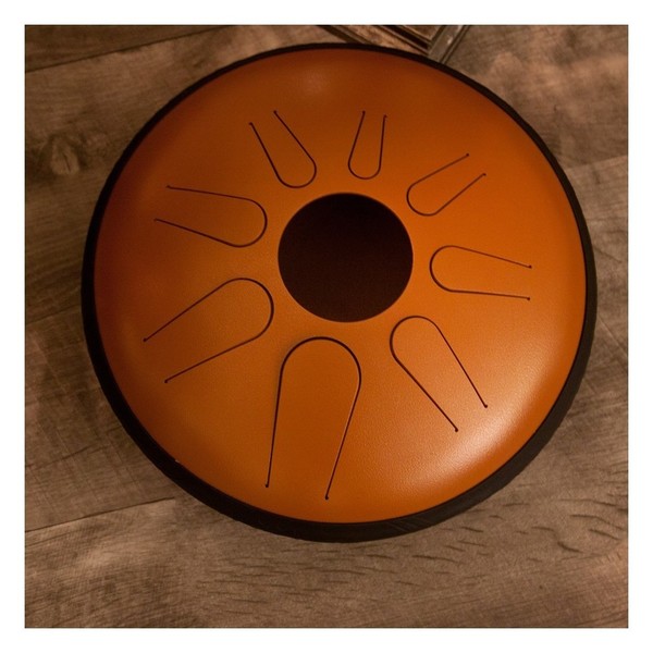 Idiopan Domina 12'' Tunable Tongue Drum w/Pick Up, Burnt Orange