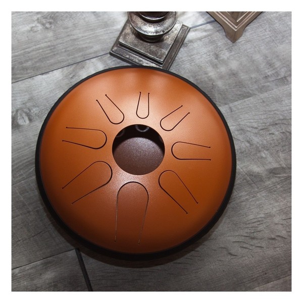 Idiopan Domina 12'' Tunable Tongue Drum w/Pick Up, Burnt Orange