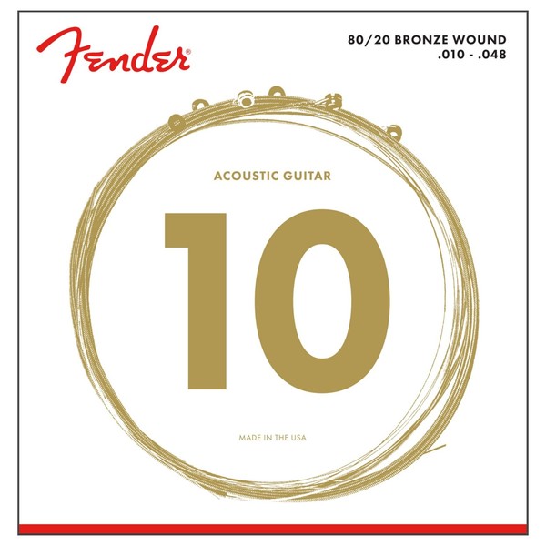Fender 80/20 70XL Bronze Ball End Acoustic Strings, 10-48 - Main