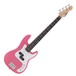 3/4 LA Bass Guitar by Gear4music, Pink - Nearly New