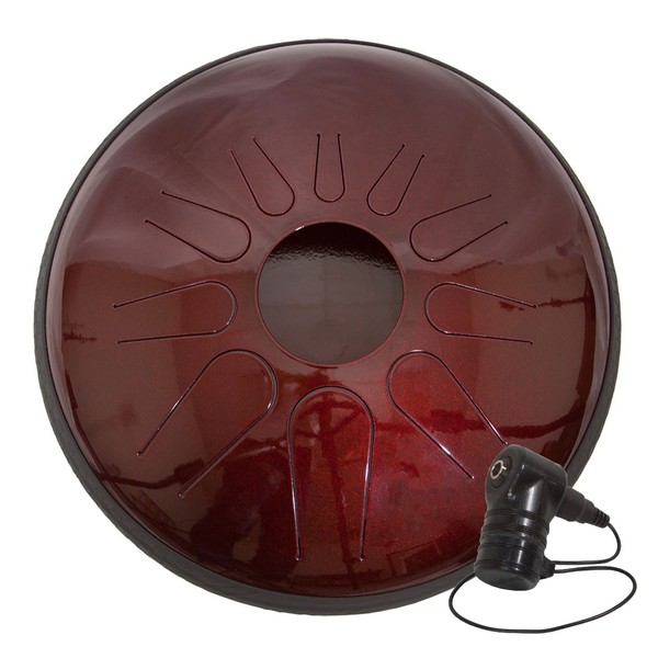 Idiopan Dominus 14'' Tunable Tongue Drum w/Pick Up, Ruby Red