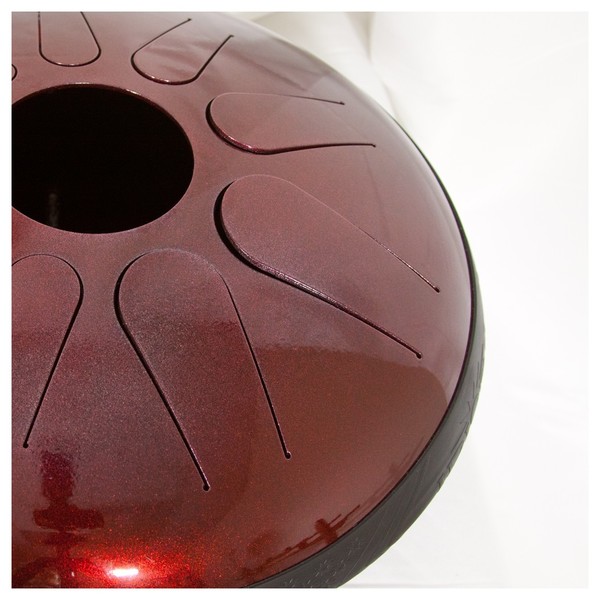 Idiopan Dominus 14'' Tunable Tongue Drum w/Pick Up, Ruby Red