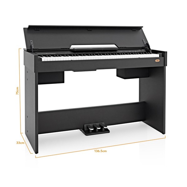 DP-7 Compact Digital Piano by Gear4music, Black