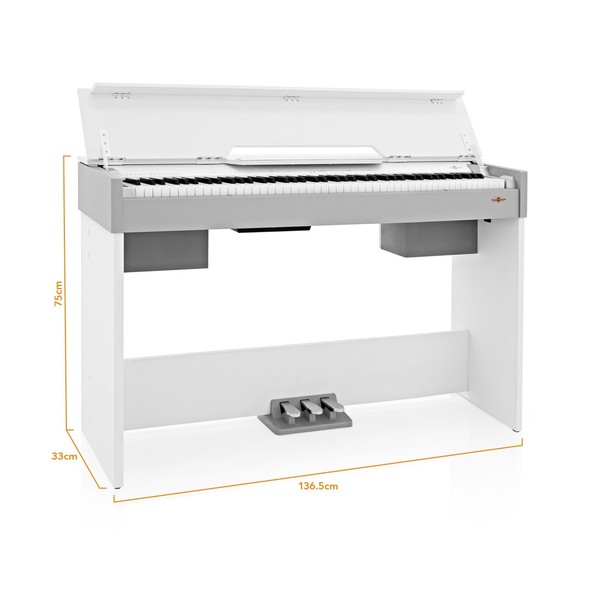 DP-7 Compact Digital Piano by Gear4music, White