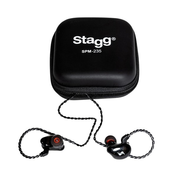 Stagg High-Resolution Sound-Isolating In-Ear Monitors, Black