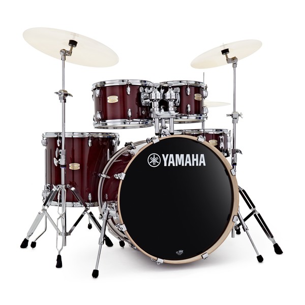 Yamaha Stage Custom 22" 5 Piece Shell Pack w/ Hardware, Cranberry Red