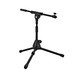 Low Mic Stand with Extending Boom Arm, Front Folded Boom Arm