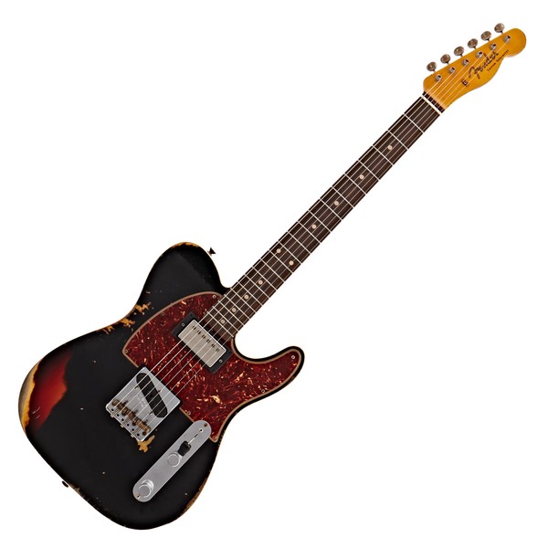 Fender Custom Shop 60s Heavy Relic HS Tele Custom, Black/3-Color