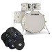 Yamaha Absolute Maple Hybrid Set di 4 Fusti con Custodie, Polar White 