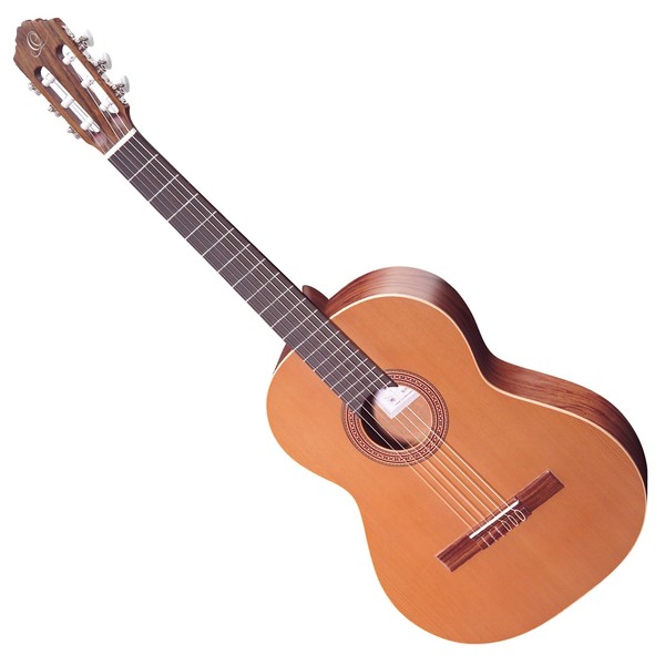 Ortega R180L Nylon Left Handed, Solid Cedar Top - Front View