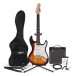 Guitarra Eléctrica Gear4music LA Sunburst, Pack completo con Amplificador de 15W