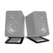 Kanto Desktop Speaker Stands - Angled with speakers (Speakers Not Included)
