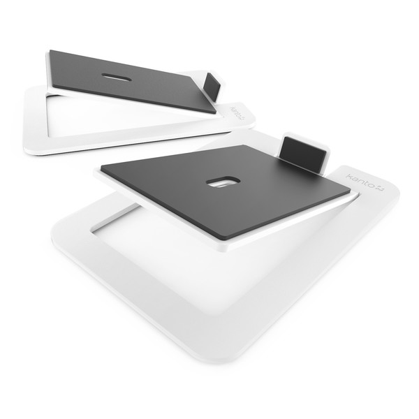 Kanto S6 Desktop Speaker Stands (Large), White - Angled