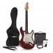 LA Select Elektrisk Guitar HSS + Forstærkerpakke, Trans Red