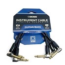 Boss 6"/15 cm Instrumentkabel, Vinklet/Vinklet 1/4" Jack, 3-pakk